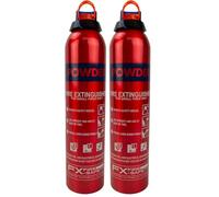 AA 950g Fire Extinguisher AA1547 - Uses BC Powder Small Fires - Lightweight Easy To Use UK Made 5 Year Warranty (Pack of 2)