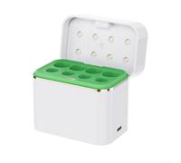 AA/AAA Battery Charger Case, 8-Slot Smart Charging Station With Type-C Port For Rechargeable AA AAA Lithium Batteries Storage(white for AA AAA)