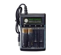 AA AAA Battery Charger - Individual Quick Charge Slots, NiMH NiCd Smart Rechargeable Station, Overheating Protection Safety Chip, USB Powered Home Charger