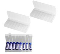 AA/AAA Battery Storage Box,Battery Storage Box,Portable Battery Storage Case Holder Box Can Hold 8 Batteries,Isolated Wet Proof Dust Proof,2pcs