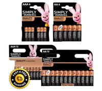 AA AAA Duracell Batteries Simply Alkaline LR03, LR6 10 Year Warranty, Far Expiry