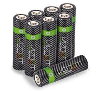 Venom Rechargeable AA Batteries - 2100mAh 1.2V NiMH - High Capacity (8-Pack), Black