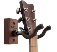 AA AUDIO ACCESSORY Guitar Wall Mount Nitro-Safe Soft Padded Hook, Auto Adjustable Angle Guitar Hanger, Wood Guitar Wall Hangers U-Shape Holder for Bass Acoustic Electric Guitar Mandolin Banjo Ukulele