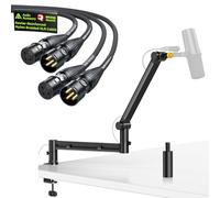 AA AUDIO ACCESSORY Low Profile Boom Arm with XLR Cable 3M 2 Pack