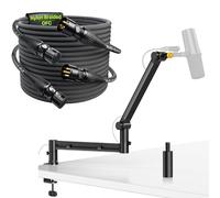 AA AUDIO ACCESSORY Low Profile Boom Arm with XLR Cable 6M 2 Pack