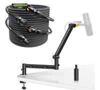 AA AUDIO ACCESSORY Low Profile Boom Arm with XLR Cable 7.6M 2 Pack