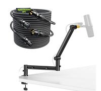 AA AUDIO ACCESSORY XLR Cable 7.6M 2 Pack with Low Profile Boom Arm