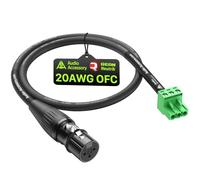 AA AUDIO ACCESSORY XLR to 3-pin Phoenix Cable 0.6m/2ft, Neutrik REAN XLR Female Connector, XLR 3Pin Female to PHX3M Adapter for DSP, Mixer, Audio Processor, Commercial Amplifier, Conference System