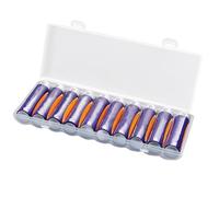 AA Battery Case - Battery Storage Holder, Slim Organiser AA Size | Lightweight Batteries Organiser for Cabinet, Package, Compact Powers Cell Carrier Box for Home, Office, Travel Storage