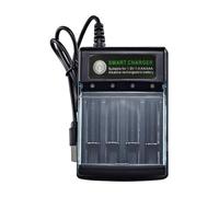 AA battery charger - USB powered housing, fast charging station, smart individual slot, compact portable power tool | Efficient power supply for wireless mouse with electric