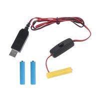 AA Battery Eliminator, AAA Battery Eliminator USB Power Supply Cable Replace 3x AAA Battery for Radio Electric Toy Clock LED Light with Switch