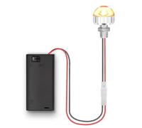 AA Battery Holder with Mini LED Lamp and Switch Dollhouse Lighting Kit, Miniature LED Lights Battery Operated LED Light Wiring Kit 3V Battery Box, 1 Pack(Warm White)