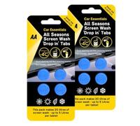 AA Car Essentials - 8 x All Seasons Screenwash Tablets - makes up to 40 litres - Effective to -4C - Save on Plastics