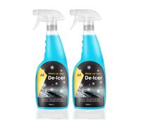 AA Car Essentials - Fast Acting De-icer - 2 x 750ml - Multi-pack - for car windows, door locks, latches, headlights