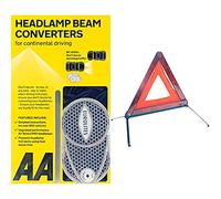 AA Car Headlamp Headlight Beam Converters Adaptors Benders AA8338 - EU Driving Essential - 1 Pair Warning Triangle For Breakdown Roadside Emergency Hazard AA0071