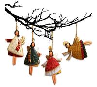 (Aa) Christmas Decorations Clearance Retro Iron Art Christmas Angel Decoration Christmas Iron Angel Old Man Small Pendant Decoration Xmas Ornament Home Dec