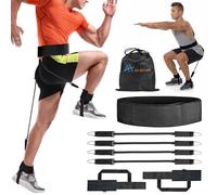 AA deLuxe | Jump Dunk Vertical Leg Bands Trainer for Basketball, Football, Volleyball, and Strength Training. Tester Exercise Plyometric Jumptrainer Equipment. With high Resistance for higher Jumping.