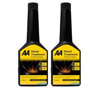 AA Diesel Treatment & Injector Cleaner, 2 x 325ml, Suitable for Hybrids, Cleans Injectors, 2 Uses per Bottle
