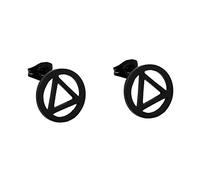 AA Earring Recovery Sobriety Gift Alcoholics Anonymous Jewelry, S, Stainless Steel Sterling Silver, n