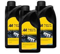 AA Engine Oil SAE 10W-40, 3 x 1 Litre, Semi-Synthetic, Petrol and Diesel, High-Performance, API SM/CH-4, ACEA A3/B4
