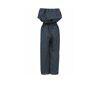 AA ESSENTIALS® Women’s Strapless Frill Boob Tube Bandeau Jumpsuit Playsuits Ladies Polka Dot Off Shoulder Summer Sleeveless Romper Wide Leg Trouser Jumpsuit Playsuit All in One Outfit (Navy,XXL)