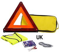 AA French Travel Kit AA5465 - Breathalysers, Warning Triangle, UK Badge, Headlamp Beam Converters, High-Vis Vest - Covers Legal Requirements