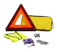 AA French Travel Kit AA5465 - Breathalysers, Warning Triangle, UK Badge, Headlamp Beam Converters, High-Vis Vest ? Covers Legal Requirements