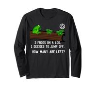 AA Logo 3 Frogs on a Log A Program of Action Long Sleeve T-Shirt