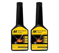 AA Petrol Injector Cleaner, 2 x 325ml, High-Strength Formula, E10 Safe, Suitable for Hybrids, 2 Uses per Bottle