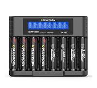 AA Rechargeable Lithium 1.5V Batteries 8 Pack With LCD Charger,Delyeepow 1.5V Rechargeable Battery AA High Capacity,3400mWh Long-lasting