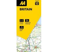 The AA Road Map Britain 10 Folded Map – 3 miles to 1 inch (1:200000)