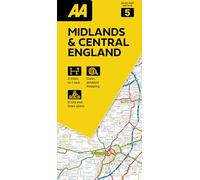 AA Road Map Midlands & Central England 5. Folded Map (3 miles to 1 inch / 1:200000) (AA Road Map Britain)