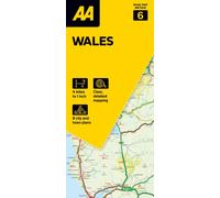 AA Road Map Wales 6. Folded Map (3 miles to 1 inch / 1:200000) (AA Road Map Britain)