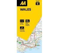 AA Road Map Wales 6. Folded Map (3 miles to 1 inch / 1:200000) (AA Road Map Britain)