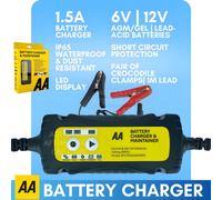 The AA Car Battery Charger 6V/12V Smart Trickle