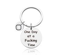 AA Sobriety Recovery Gifts Keychain for Friend One Day at a Time Gifts for Men Women Sober Gifts for Son Daughter New Beginnings Gift for Dad Mum Alcoholics Anonymous Gifts for Cousin Na Gifts Keyring