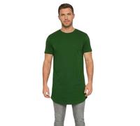 AA Sportswear T-Shirt Longline Homme - Coton Extensible - Manches Courtes - Coupe Longue Pour Hommes Grands - Tailles S à 5XL (UK, Alpha, S, Regular, Tall, Green)