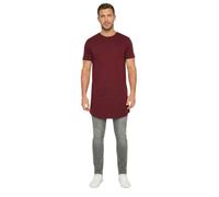 AA Sportswear T-Shirt Longline Homme - Coton Extensible - Manches Courtes - Coupe Longue Pour Hommes Grands - Tailles S à 5XL (UK, Alpha, L, Regular, Tall, Burgundy)