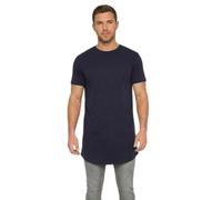 AA Sportswear T-Shirt Longline Homme - Coton Extensible - Manches Courtes - Coupe Longue Pour Hommes Grands - Tailles S à 5XL (UK, Alpha, 5XL, Regular, Tall, Navy)
