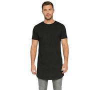 AA Sportswear T-Shirt Longline Homme - Coton Extensible - Manches Courtes - Coupe Longue Pour Hommes Grands - Tailles S à 5XL (UK, Alpha, S, Regular, Tall, Black)