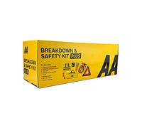 AA Vehicle Breakdown Safety Kit Plus AA5618 - Tyre Inflator, Warning Triangle, Tow Rope, Hi-Vis Vest, Torch, Glass Hammer, Booster Cables, Storage Bag