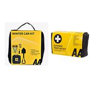 AA Winter Car Kit AA3386 - Folding Snow Shovel, LED/COB Torch & AA Ultimate First Aid Kit - AA0903 - A Family Essential For Car Home Holidays Travel Camping Caravans Office