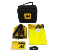 AA Winter Car Kit AA3386 - Folding Snow Shovel, LED/COB Torch, Foil Blanket, Hi-Vis Vest - Zipped Storage Bag - Suitable for Any Vehicle or Home, Black