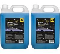 AA Winter Screenwash 2 x 5L Multi-Pack, Effective Down to -5°C, Low Smear Formula