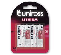 AAA AA PP3 9v Lithium Batteries Uniross Lithium Ultra FR6 FR03 Long Expiry