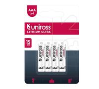 AAA AA PP3 9v Lithium Batteries Uniross Lithium Ultra FR6 FR03 Long Expiry