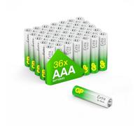 AAA Batteries 36 Extra Alkaline Triple A, Long Life for High-Performance Devices - Ideal for Radio, Camera, Alarm - Industrial Use, Anti-Leakage, 10-Year Shelf Life - 36 Pack by GP AAA Batteries