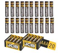 AAA Batteries, JCB 20 Pack - Industrial Power Alkaline Triple A Batteries AAA Batteries AAA Battery 1.5v For toys | fairy lights | remotes | Flashlights | Clocks | Home or Office Use |