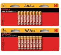 AAA Batteries Super Heavy Duty Zinc Carbon Batteries 16 Pack