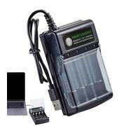 AAA Battery Charger - Rapid USB Charging Hub, Four Slot Intelligent Dock | Compatible With 1.5V Alkaline AA Cells Portable Recharging Station Home Office Travel Energy Management Device